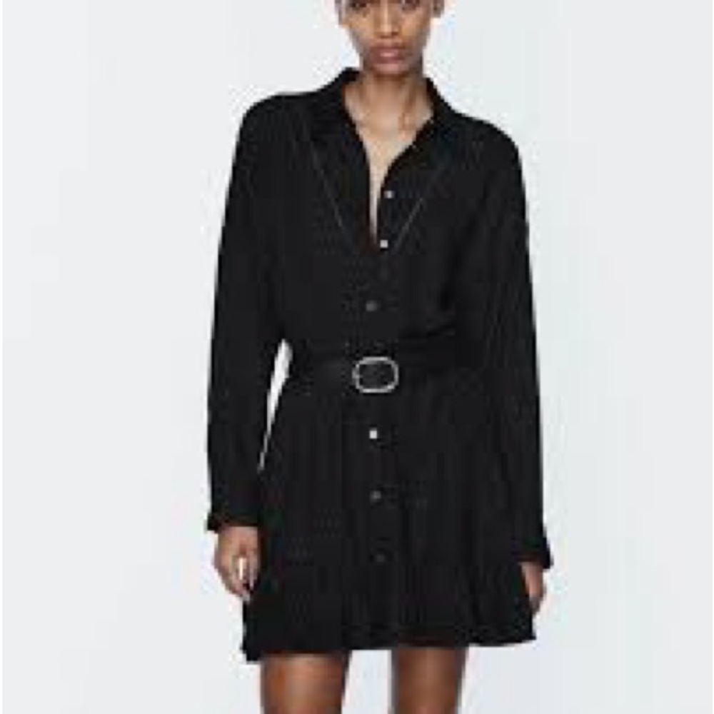 Zara Black Long Sleeve Dress